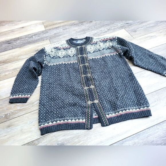 Squaw Valley Nordic isle sweater size med snowflakes - Picture 1 of 11